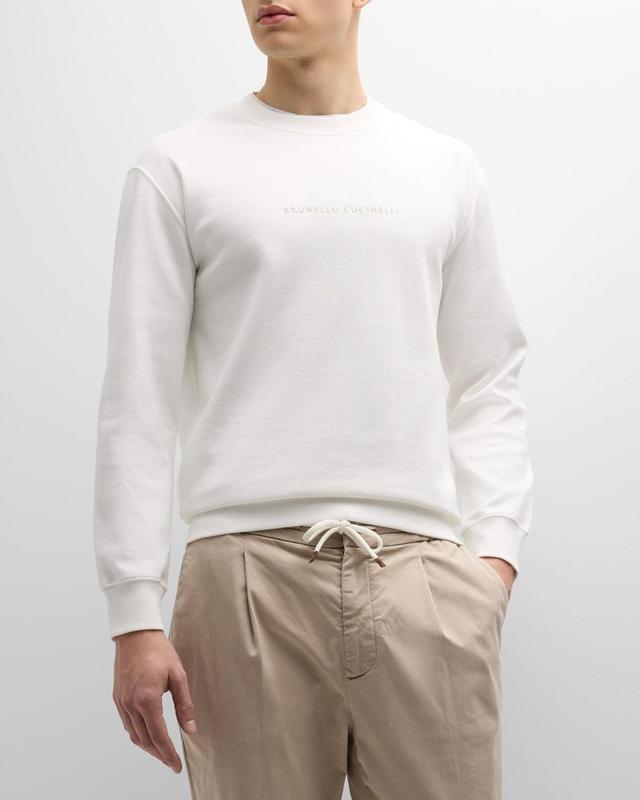 Mens Embroidered Logo Crewneck Sweatshirt Product Image