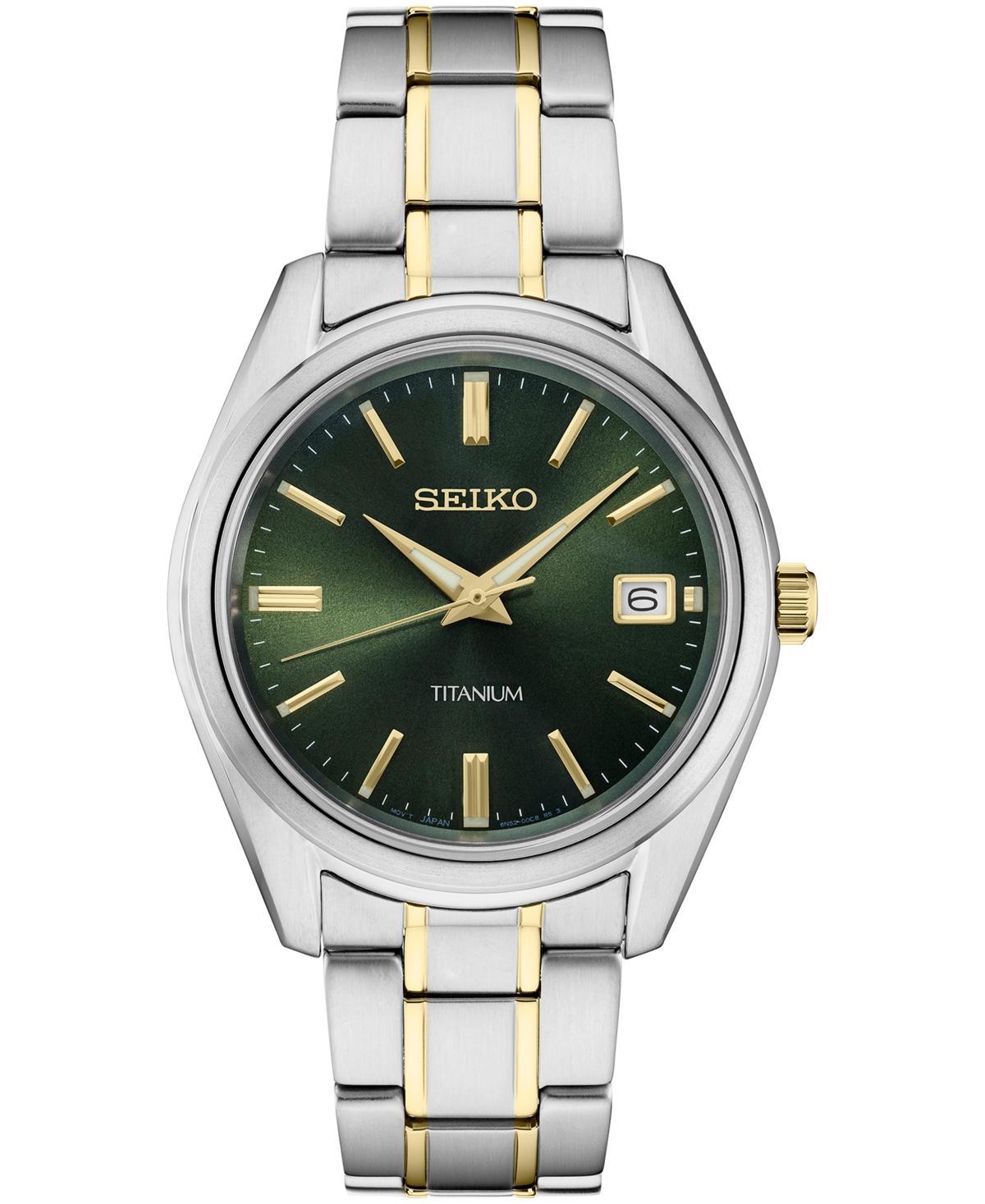 Seiko Mens Essential Two-Tone Titanium Bracelet Watch 40mm Product Image