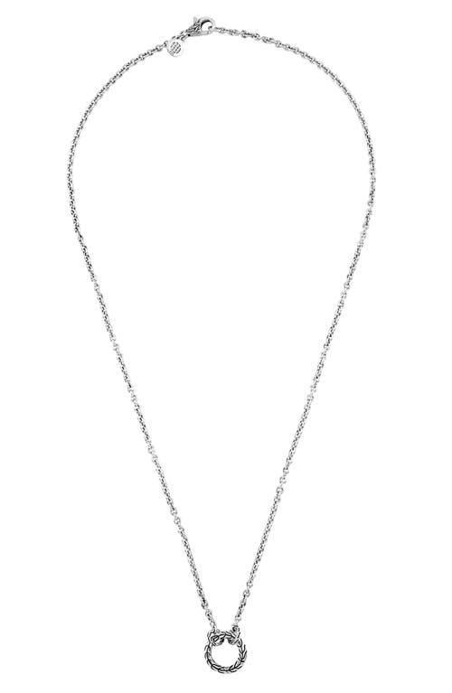 Womens Classic Chain Sterling Silver Amulet Necklace Product Image