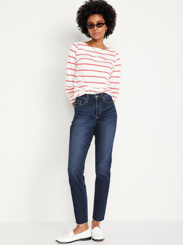 High-Waisted Button-Fly OG Straight Ankle Jeans Product Image