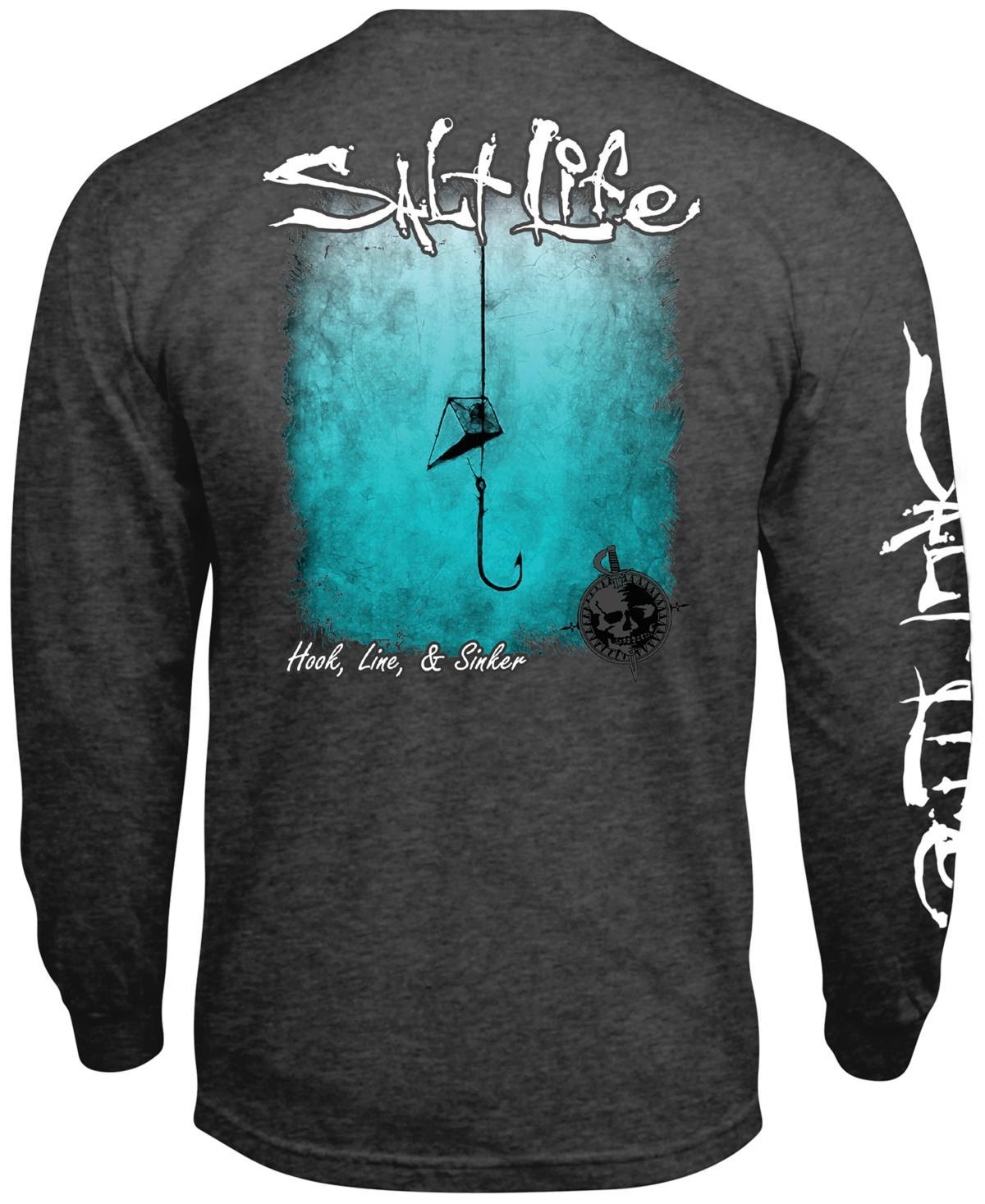 Salt Life Mens Hook, Line & Sinker Logo Graphic Long-Sleeve T-Shirt Product Image