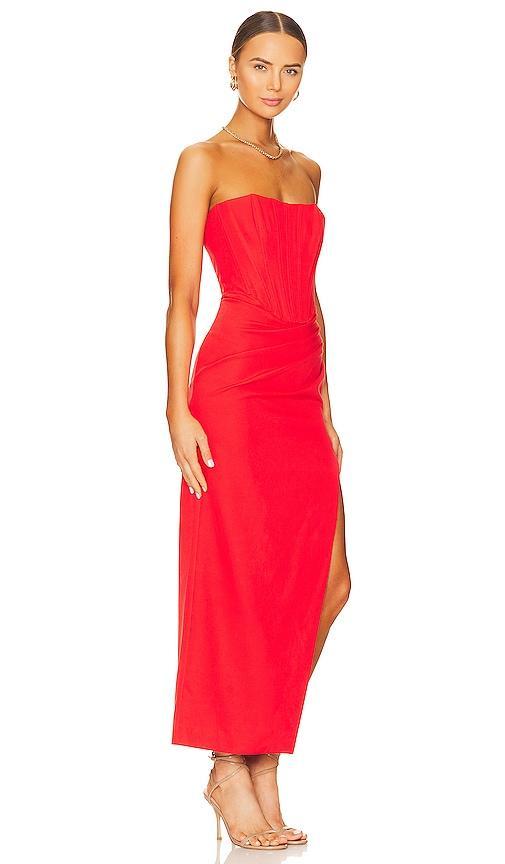 Bardot Saira Midi Dress in Red. Product Image