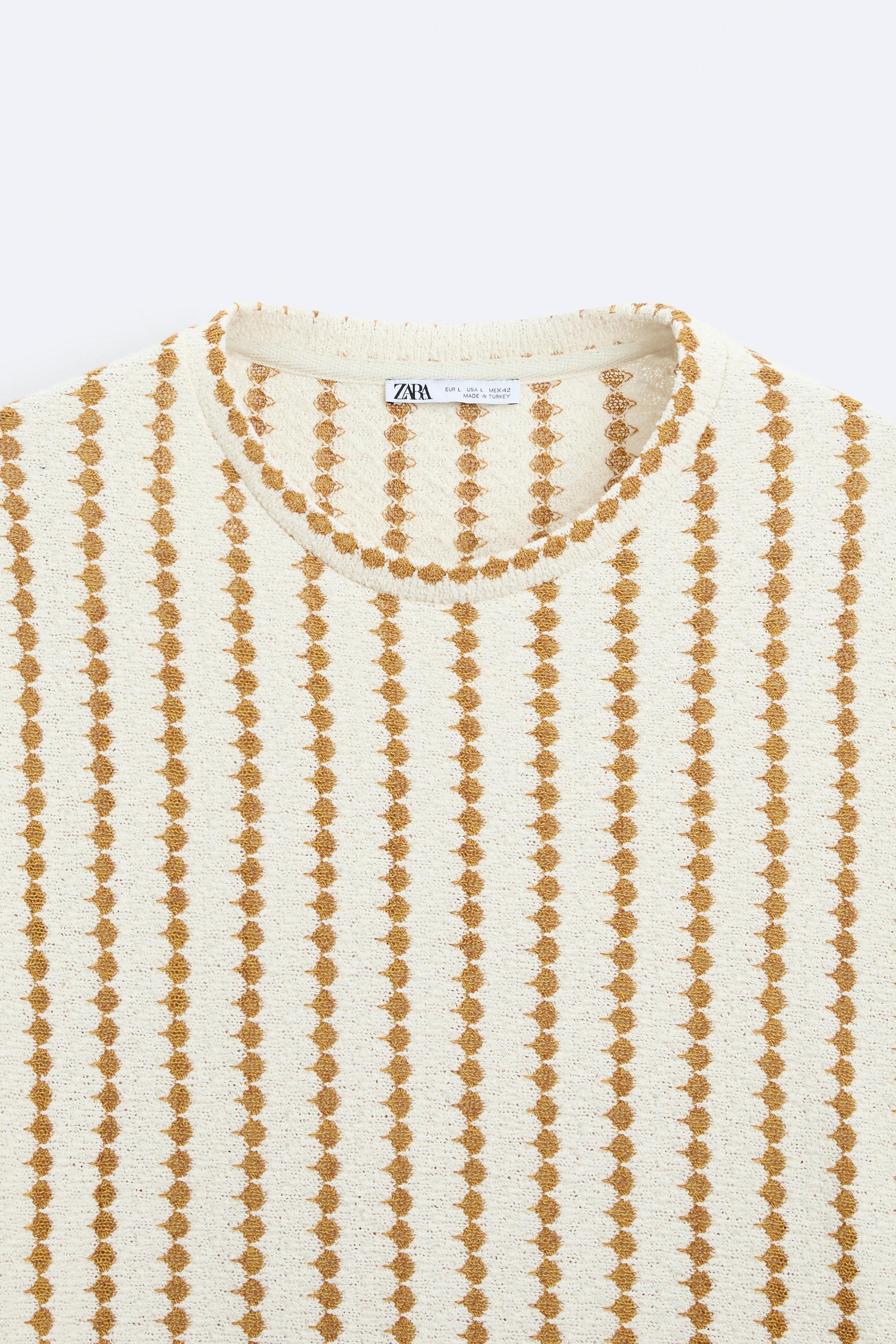 TEXTURED STRIPED T-SHIRT Product Image