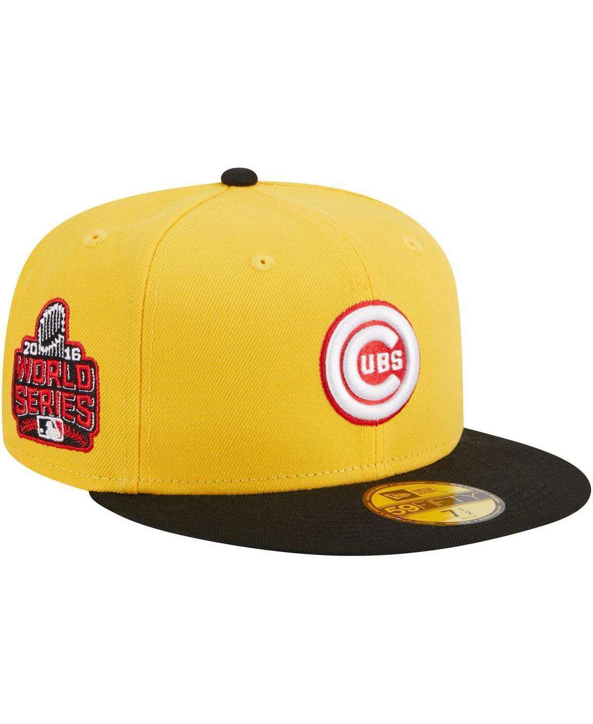 Mens New Era Yellow Chicago Cubs Grilled 59FIFTY Fitted Hat - Yellow Product Image