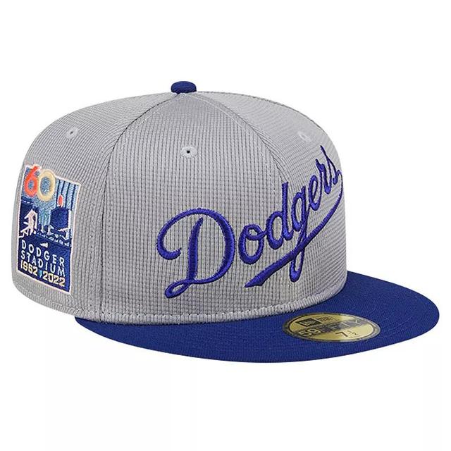 New Era Mens Gray Los Angeles Dodgers Pivot Mesh 59FIFTY Fitted Hat Product Image