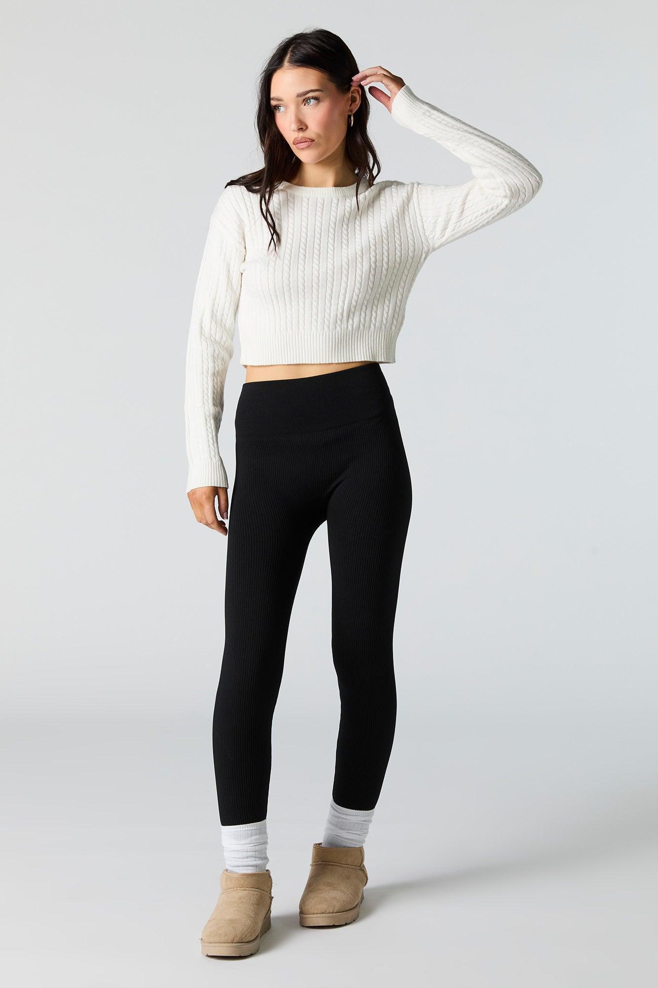 High Rise Seamless Ribbed Legging Female Product Image