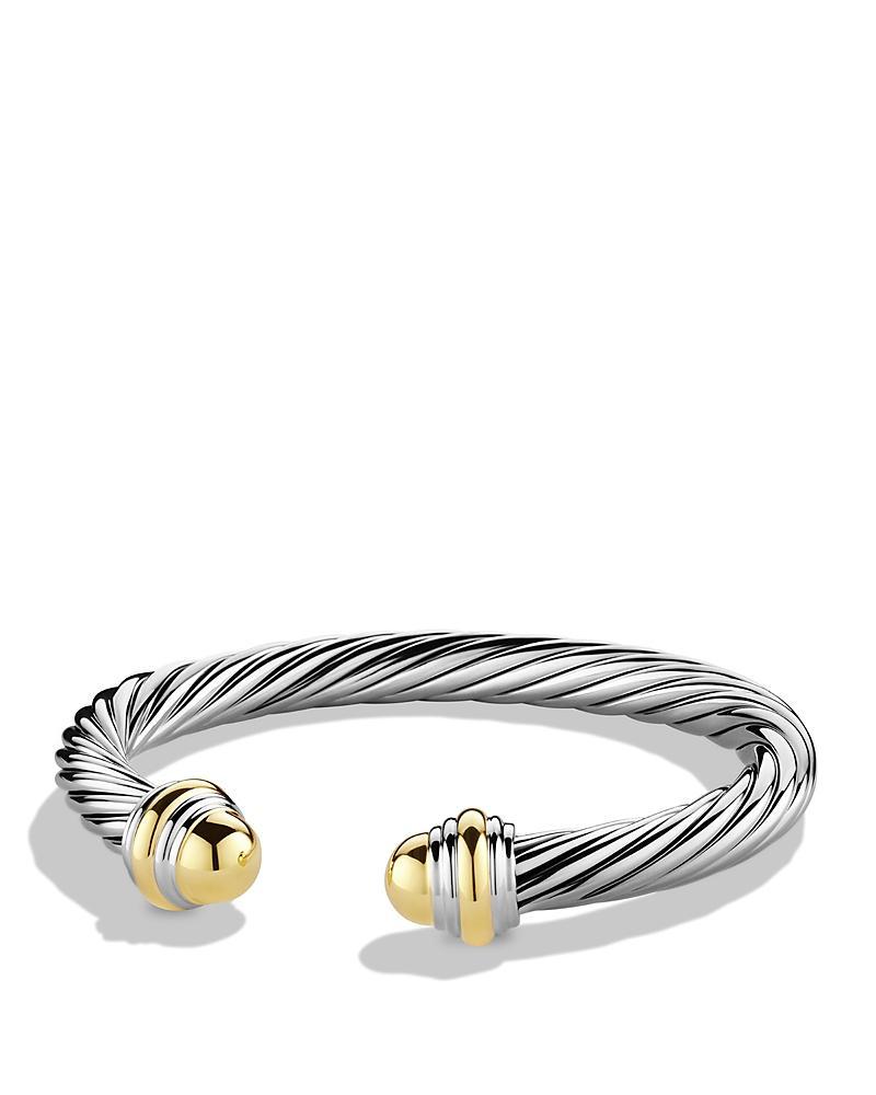 Womens Classic Cable Bracelet In Sterling Silver Product Image