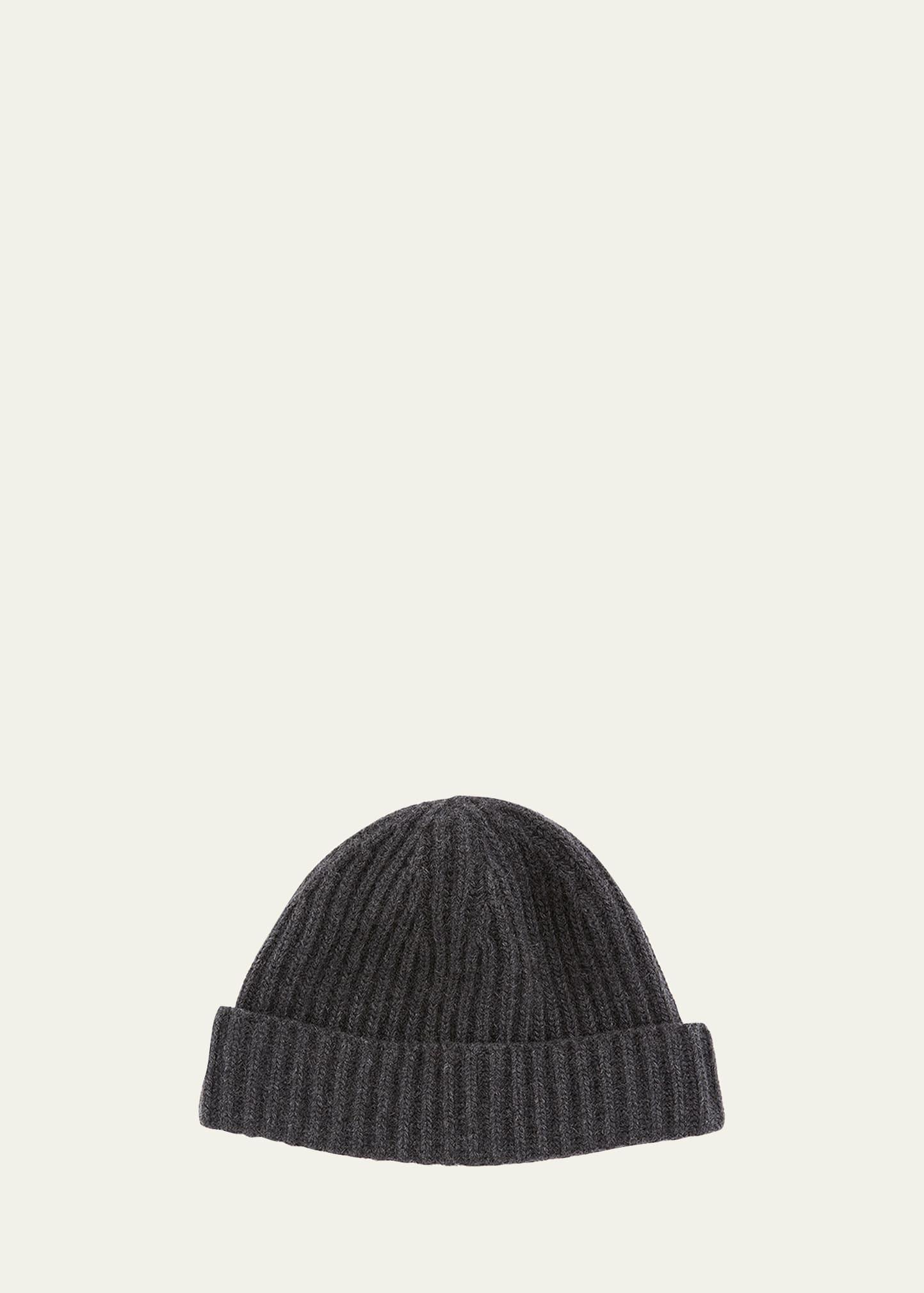 Mens Rib-Knit Cashmere Beanie Hat Product Image