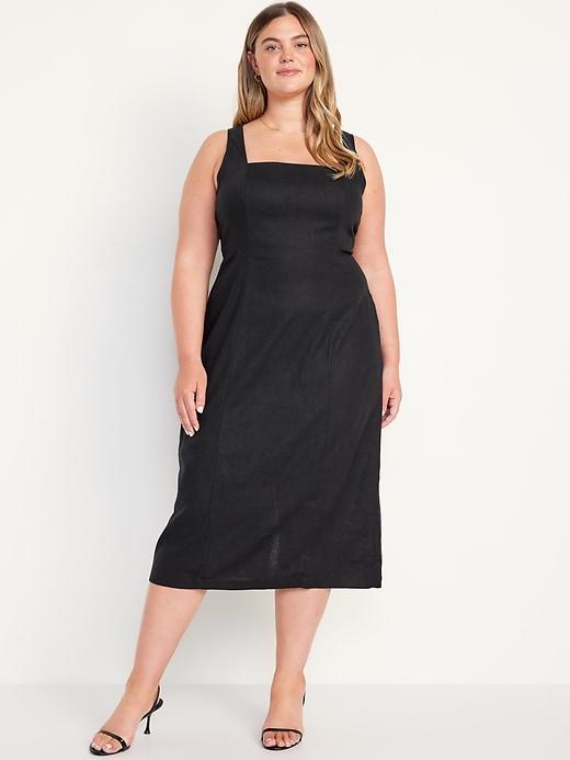 Sleeveless Square-Neck Midi Dress Product Image