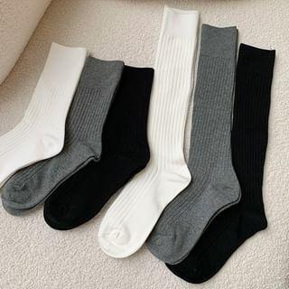 Plain Ribbed Socks Product Image