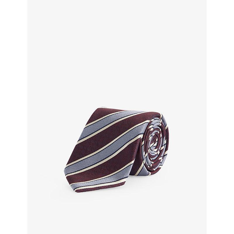 VALENTINO GARAVANI Valentie Striped Silk Tie In Multicolour Product Image