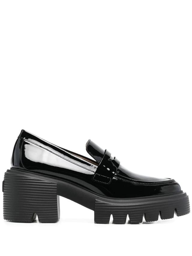 STUART WEITZMAN Heeled Moccasin In Patent Leather In Black Product Image