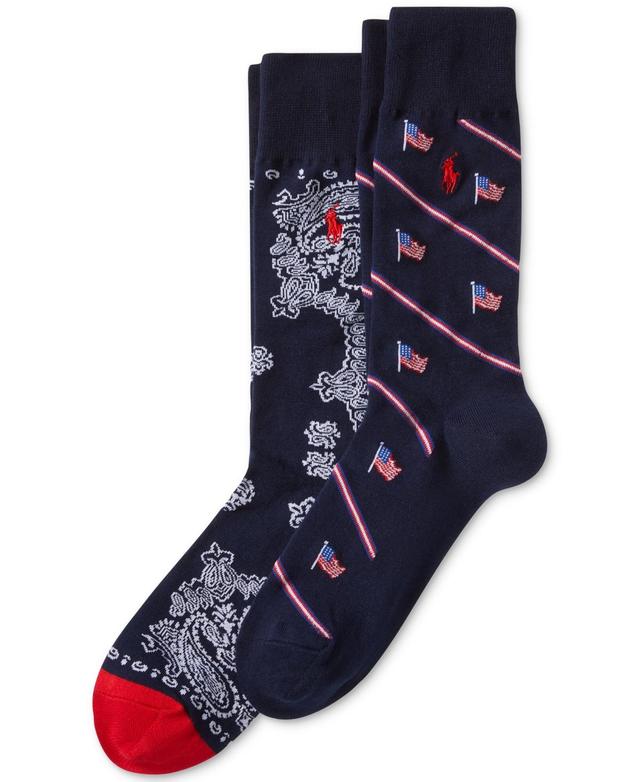 Polo Ralph Lauren Mens 2-Pk. Americana Flag Slack Socks Product Image