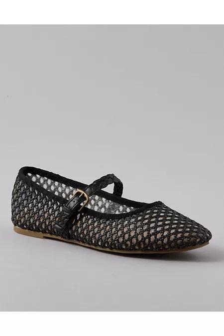 AE Raffia Mesh Mary Jane Flats Women's Product Image