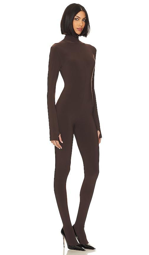 Norma Kamali Slim Fit Turtle Catsuit With Footsie Size L, M, S, XL, XXS. Product Image