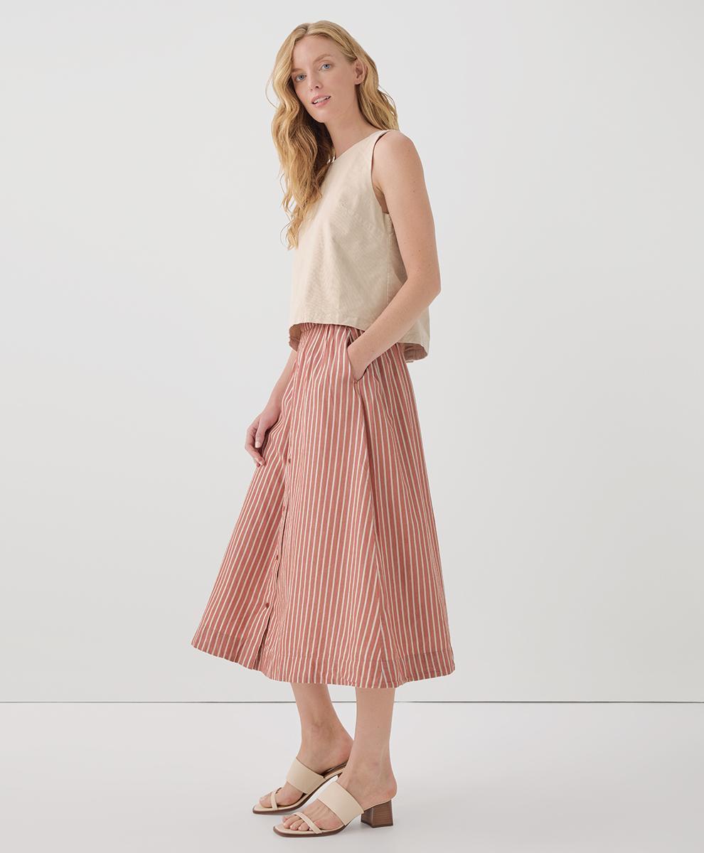 Womens Sunset Lightweight Cotton Button Skirt S Product Image