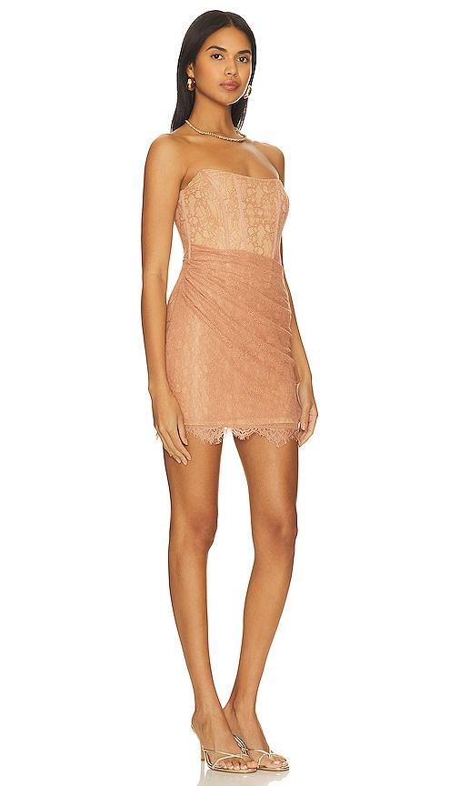 NBD Belladonna Mini Dress in Nude. Product Image