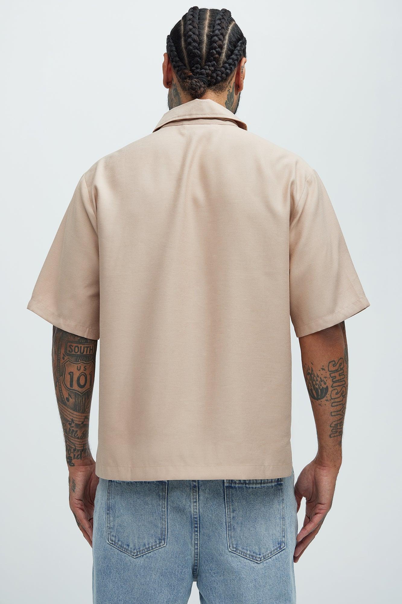 Blexy Pleated Shirt - Tan Product Image