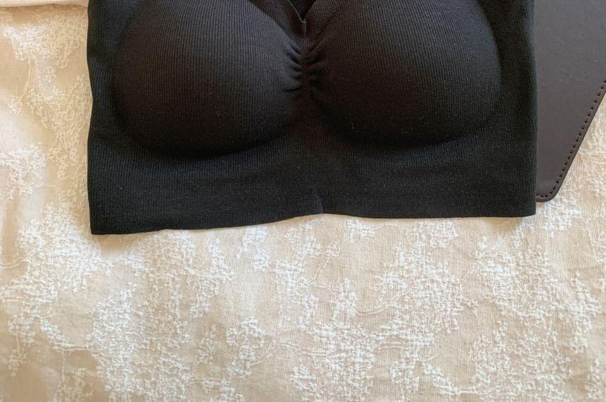 Ribbed Seamless Wireless Bra Product Image