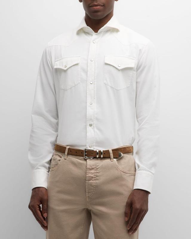 Mens Cotton Corduroy Western Shirt Product Image