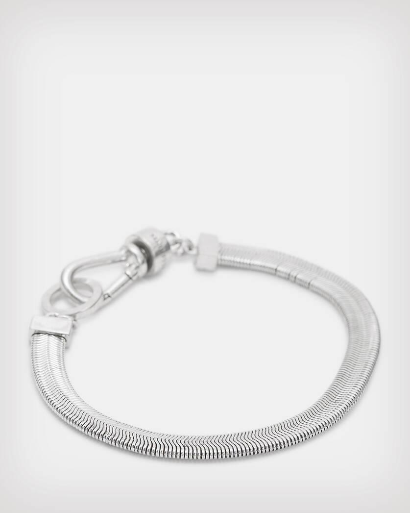 Flat Snake Silver Tone Bracelet Product Image