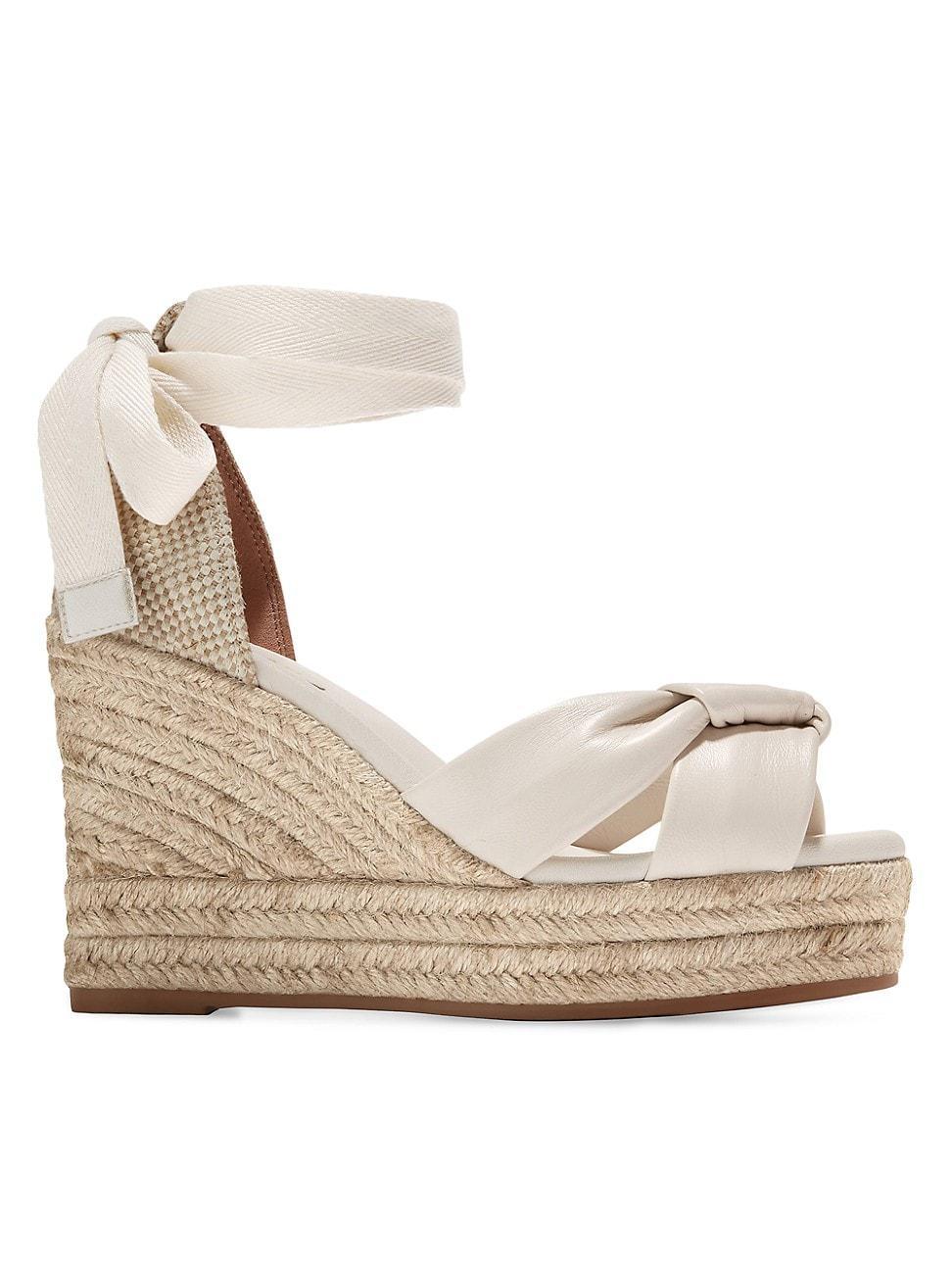 Womens Hampton Leather Espadrille Platform Sandals Product Image