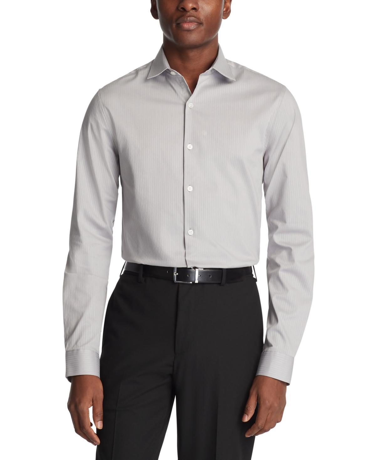 Kenneth Cole Reaction Mens Slim-Fit Flex Stretch Dress Shirt Product Image