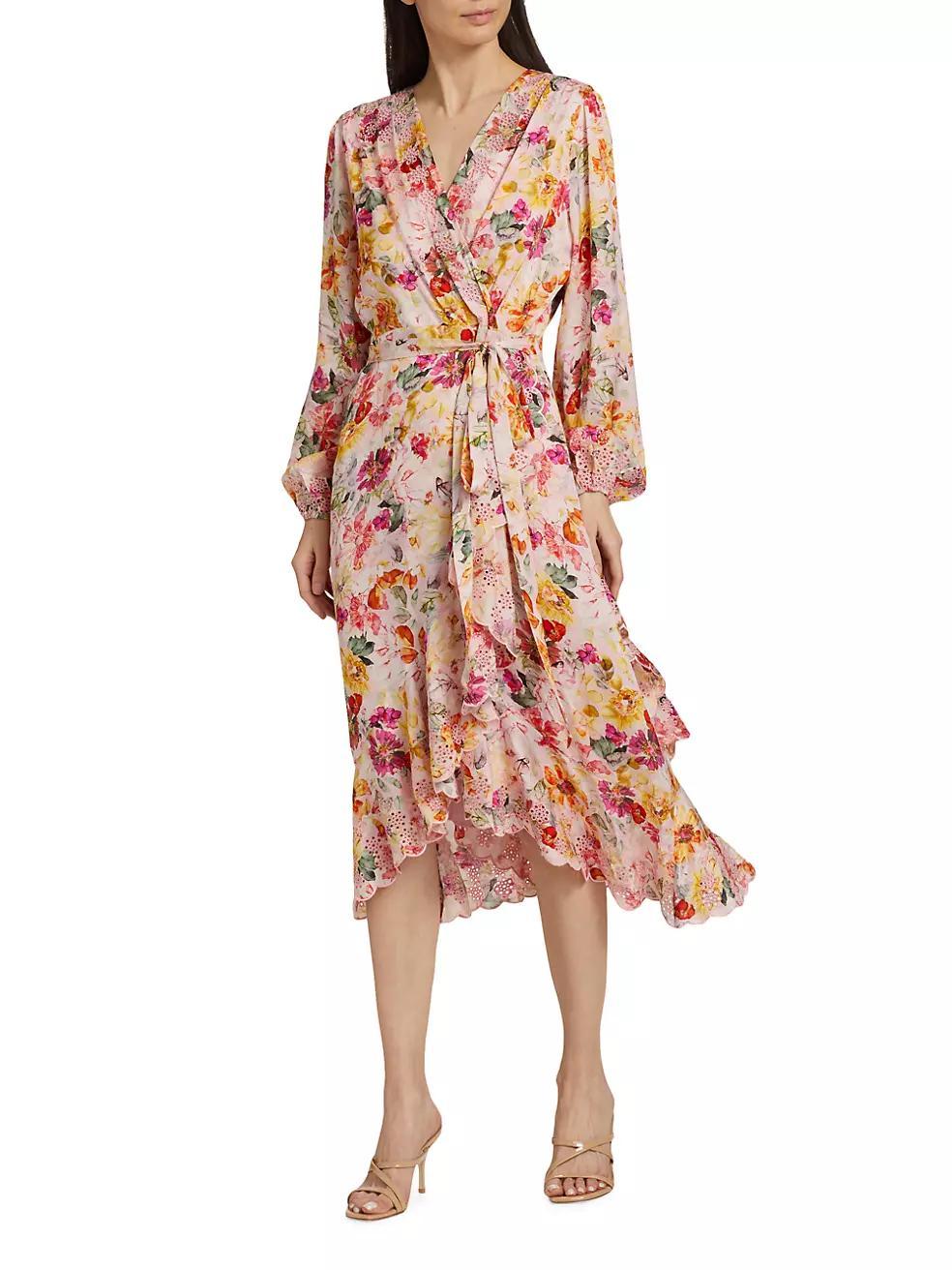 The Charlotte Floral Embroidered Midi-Dress Product Image