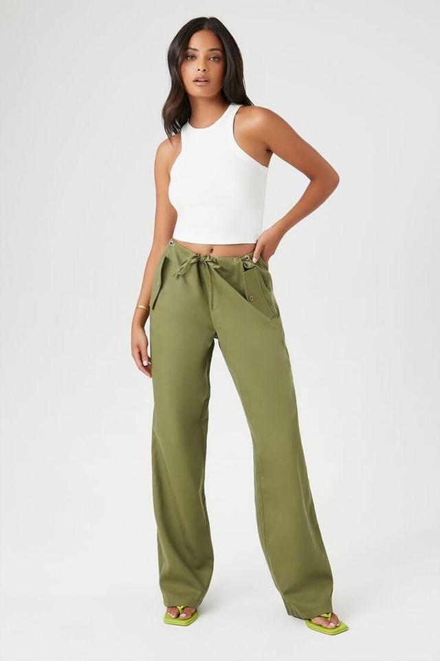 Drawstring Wide-Leg Pants | Forever 21 Product Image