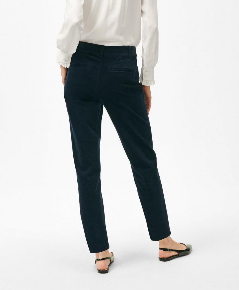 Slim Pants in Velvet Cotton Blend Product Image