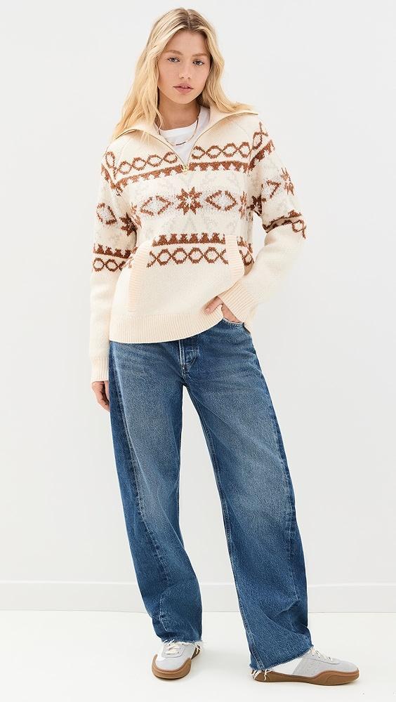 Varley Cai Fair Isle Half Zip | Shopbop Product Image