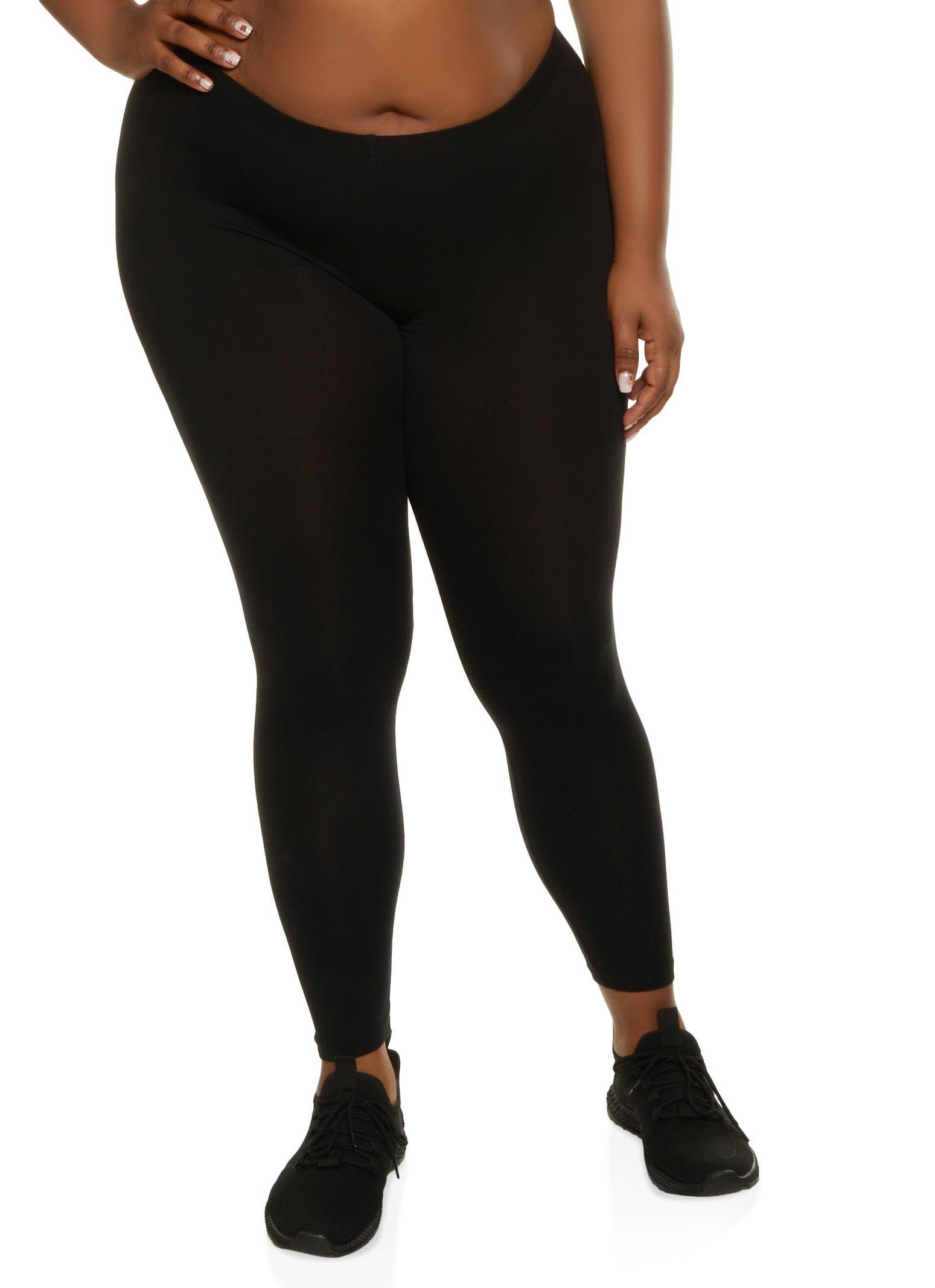 Womens Plus Size Basic High Rise Leggings Product Image