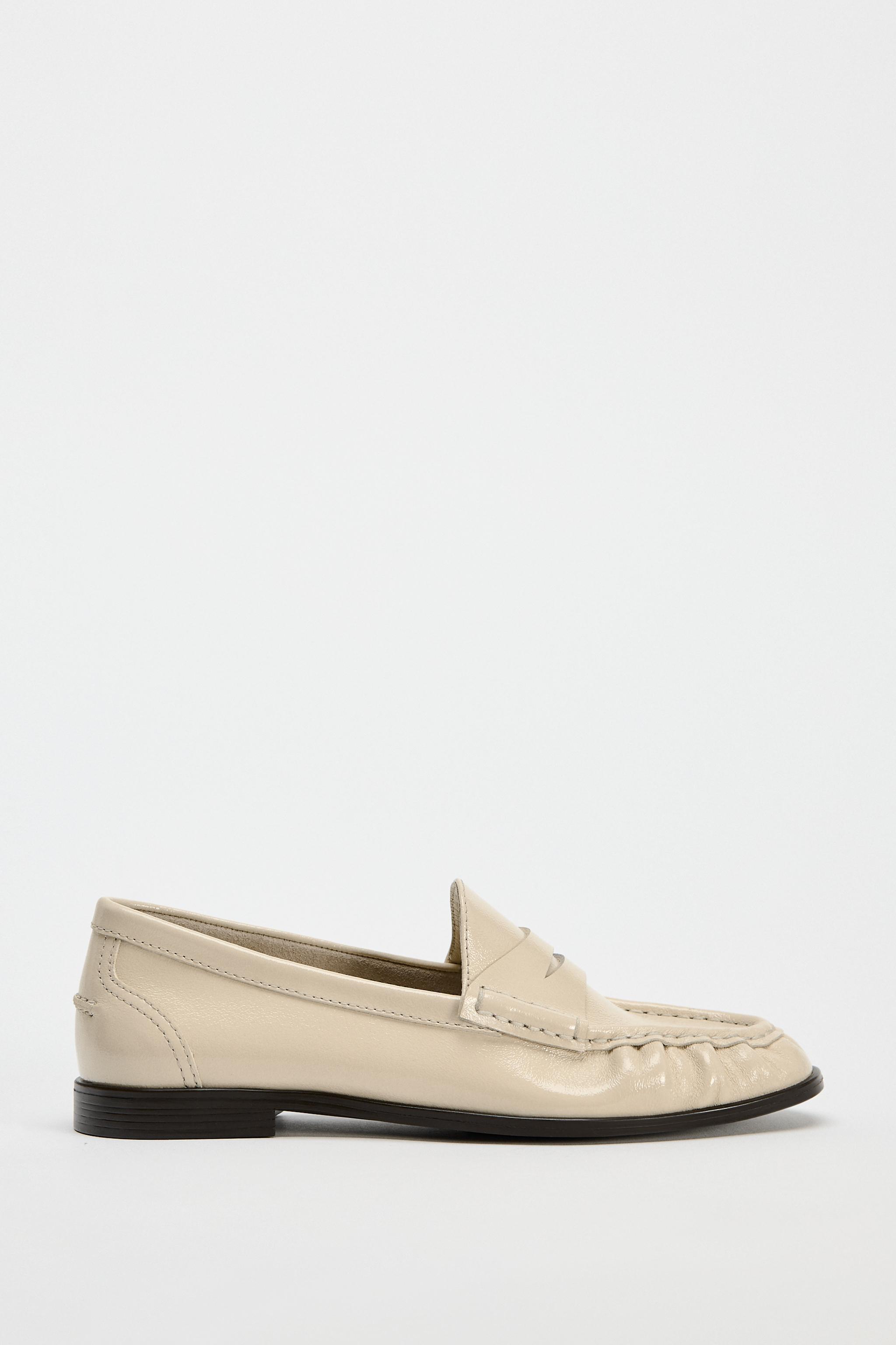 RUCHED LEATHER LOAFERS product image