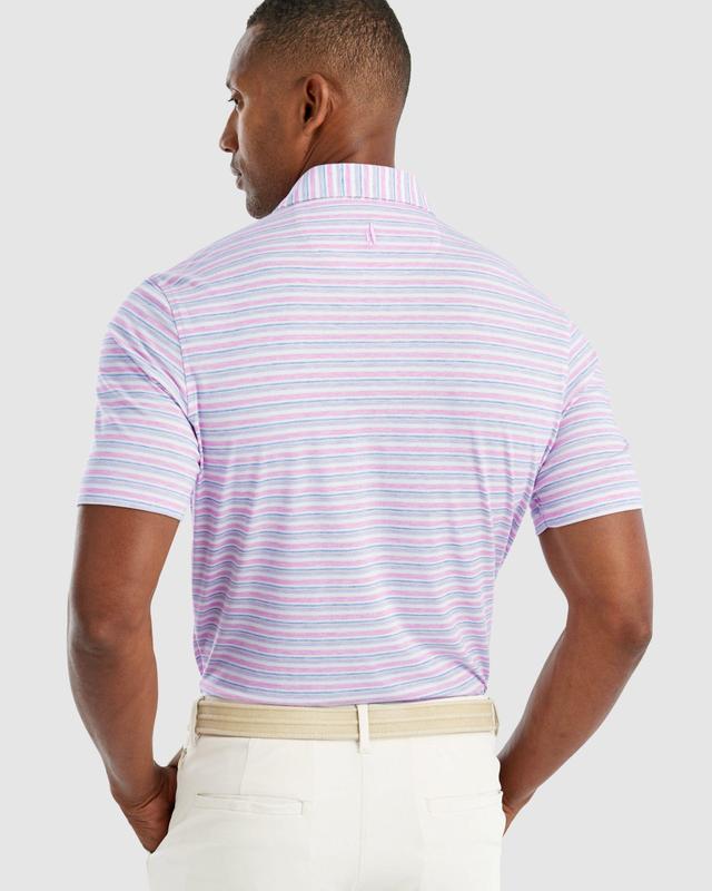 johnnie-O Malcom Striped Top Shelf Performance Polo Product Image