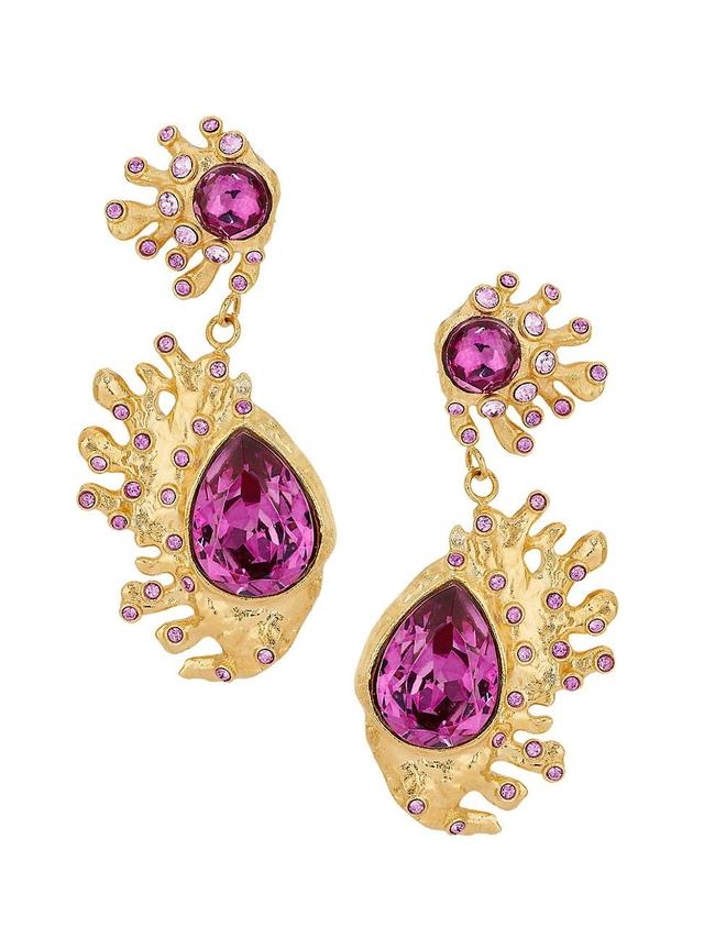 Womens Cactus Goldtone & Crystal Drop Earrings Product Image