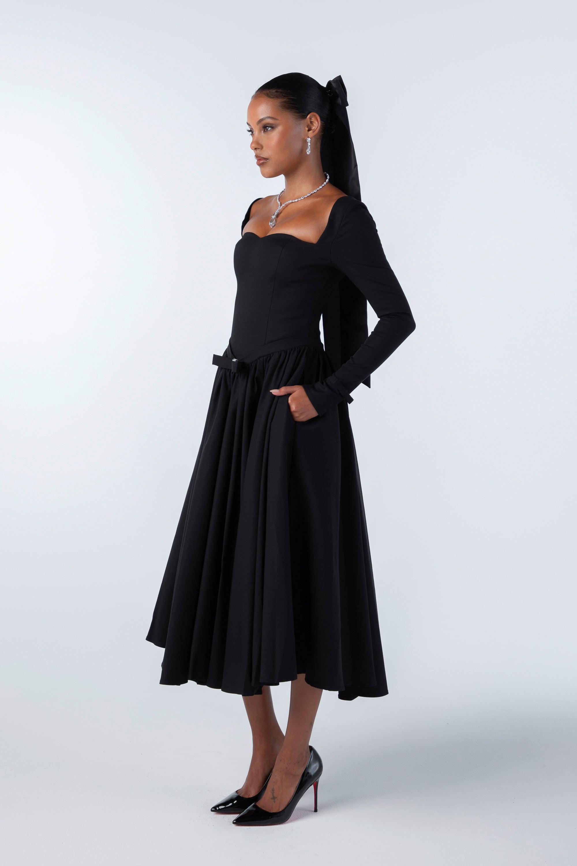 Bernadette Dress (Black) Product Image