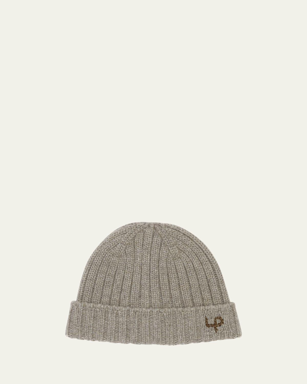 Mens Berretto Cashmere Knit Beanie Hat Product Image