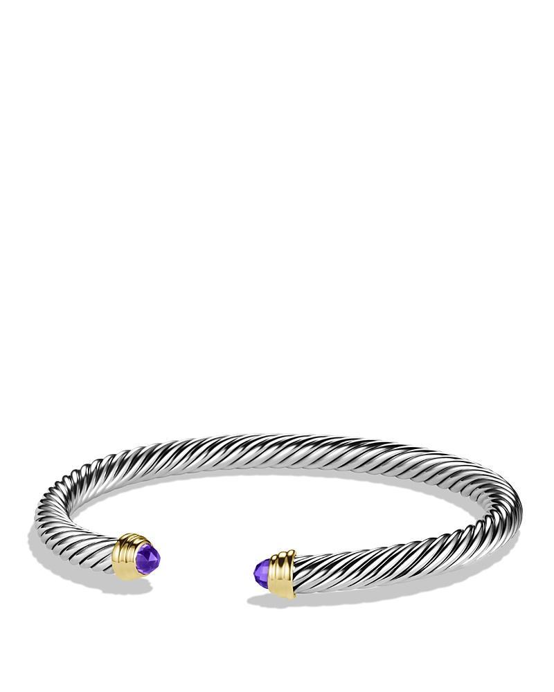 Womens Classic Cable Bracelet In Sterling Silver Product Image