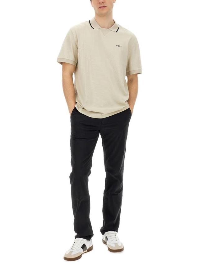 HUGO BOSS Boss Polo With Logo In Grey Product Image