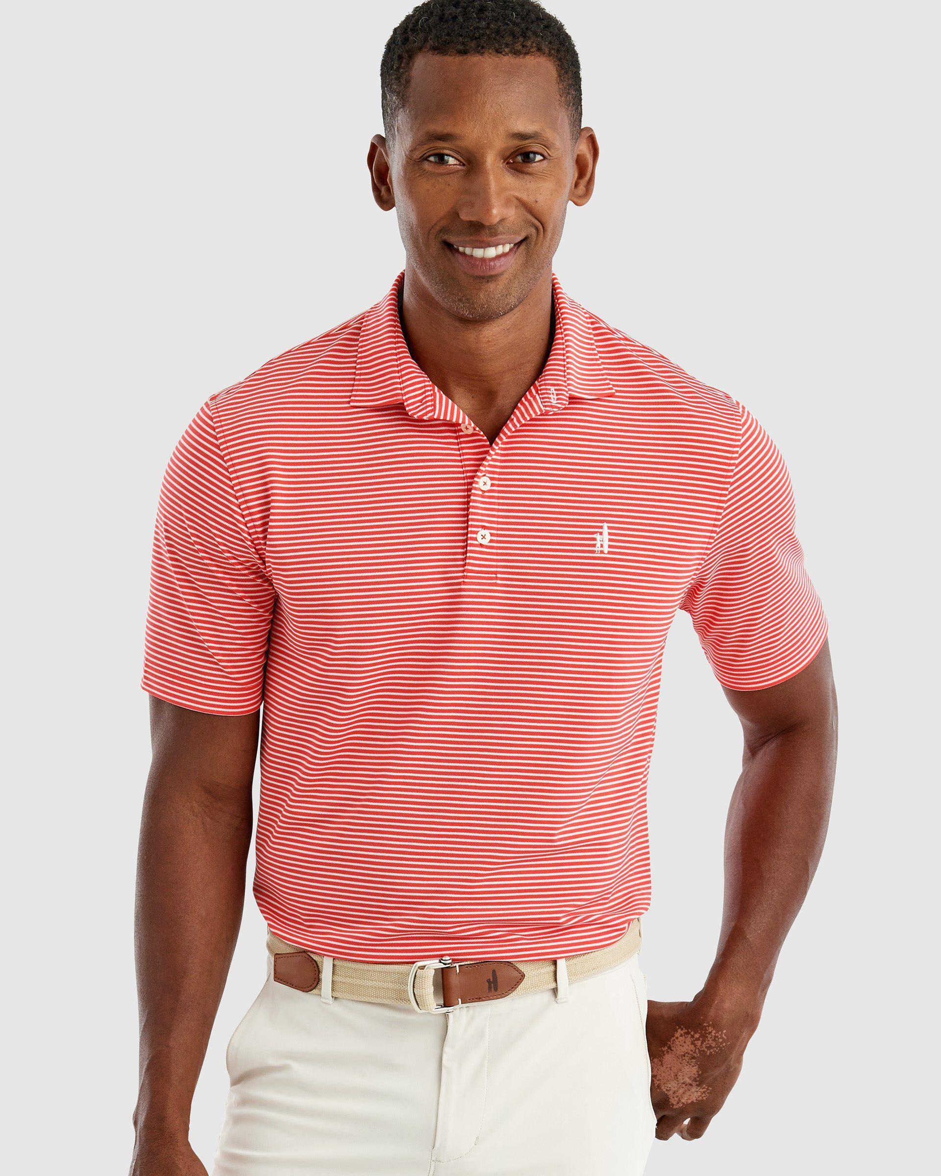 Performance Mesh Polo - Hunter Stripe Male Product Image