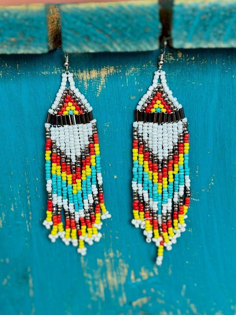 Kiowa Seed Bead Earrings Product Image