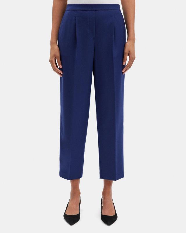 Pleated Pull-On Pant in Wool Flannel Product Image