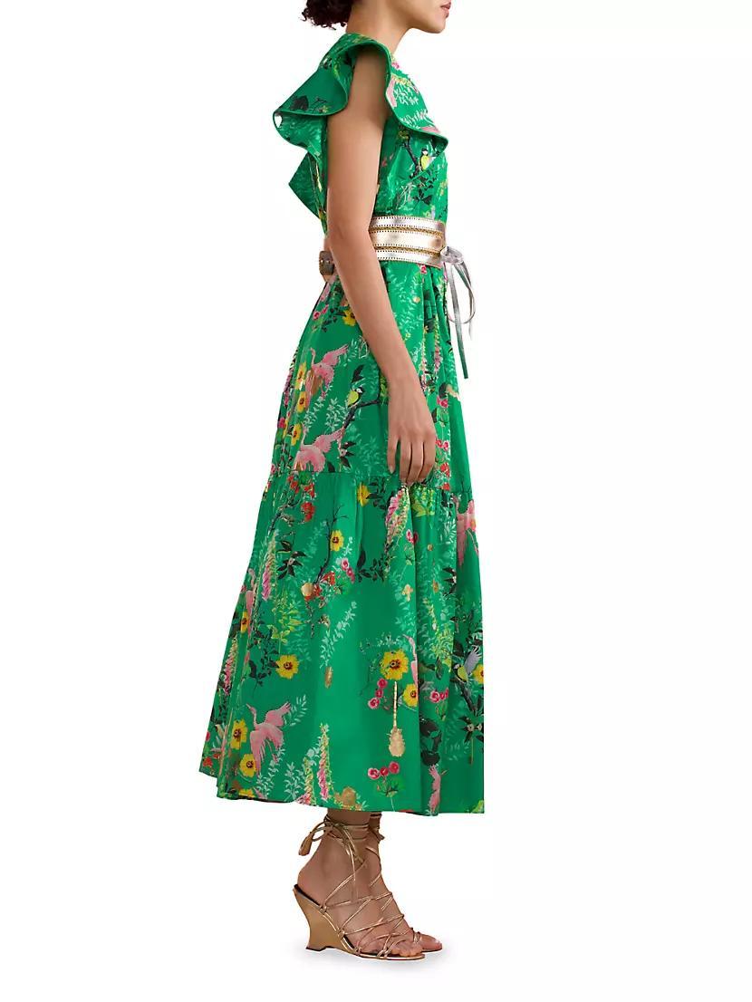 Nairobi Floral Cap-Sleeve Maxi Dress Product Image