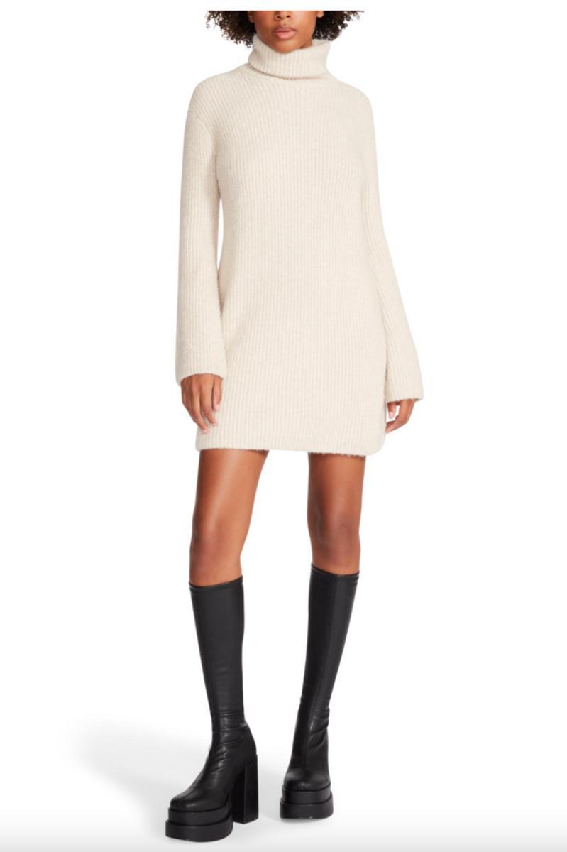 Abbie Sweater Dress - Oatmeal Product Image