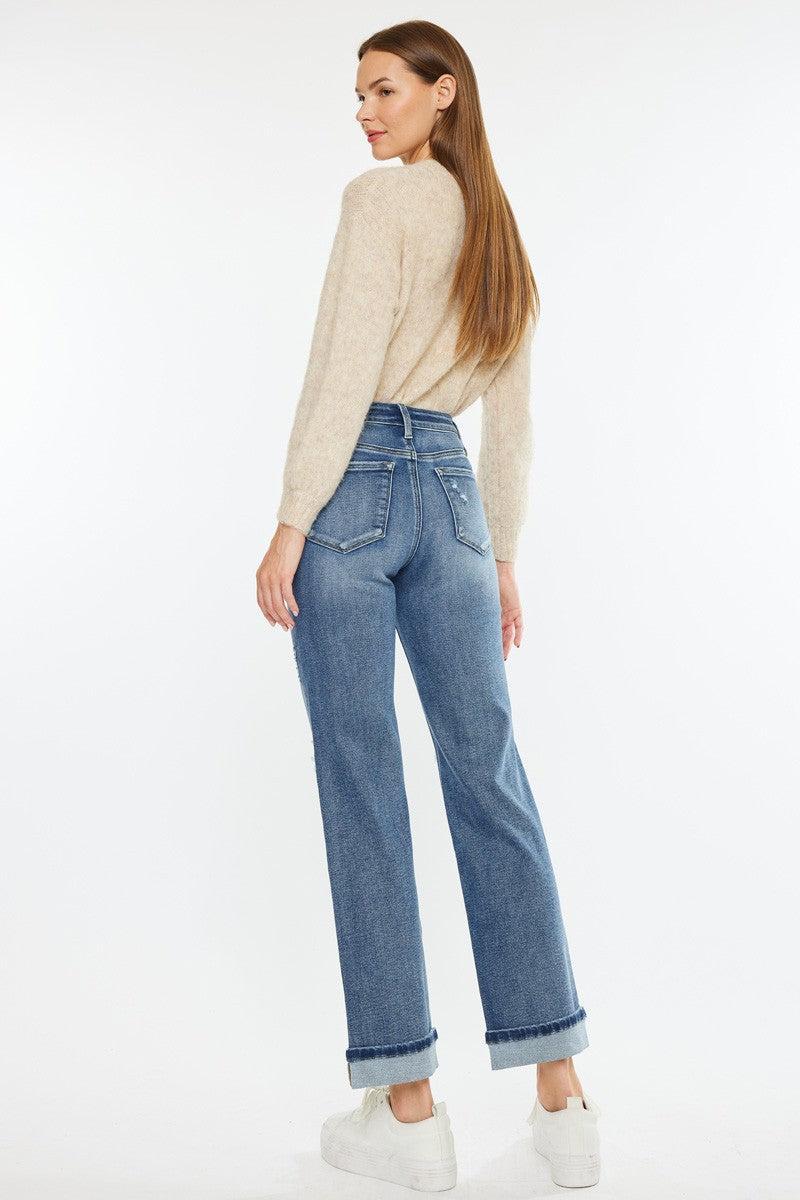 Mary Anna Mid Rise Straight Denim by KanCan Product Image