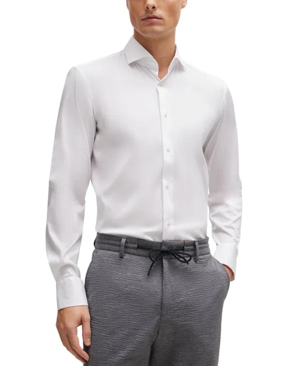 Boss by Hugo Boss Mens Slim-Fit Easy-Iron Dress Shirt Product Image