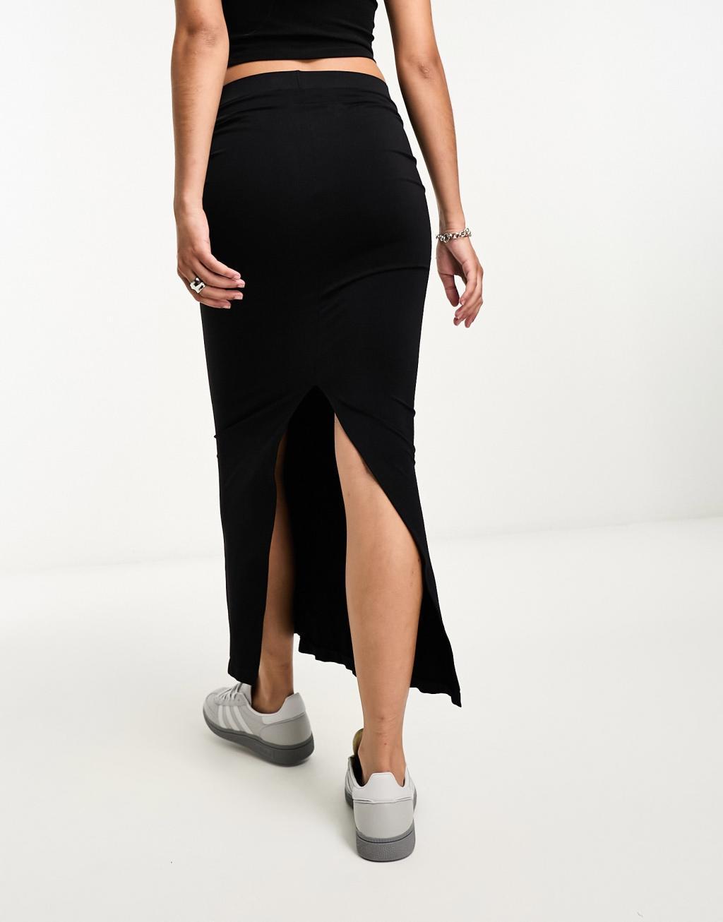 Miss Selfridge seamless low rise midaxi skirt Product Image