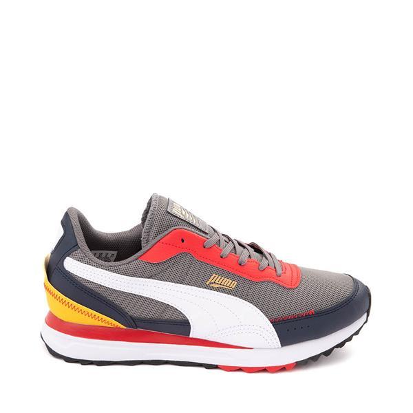 Mens PUMA Road Rider Athletic Shoe - Cast Iron / White Product Image