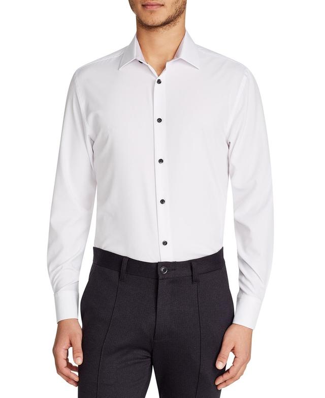 ConStruct Mens Slim-Fit Solid Performance Stretch Cooling Comfort Dress Shirt Product Image