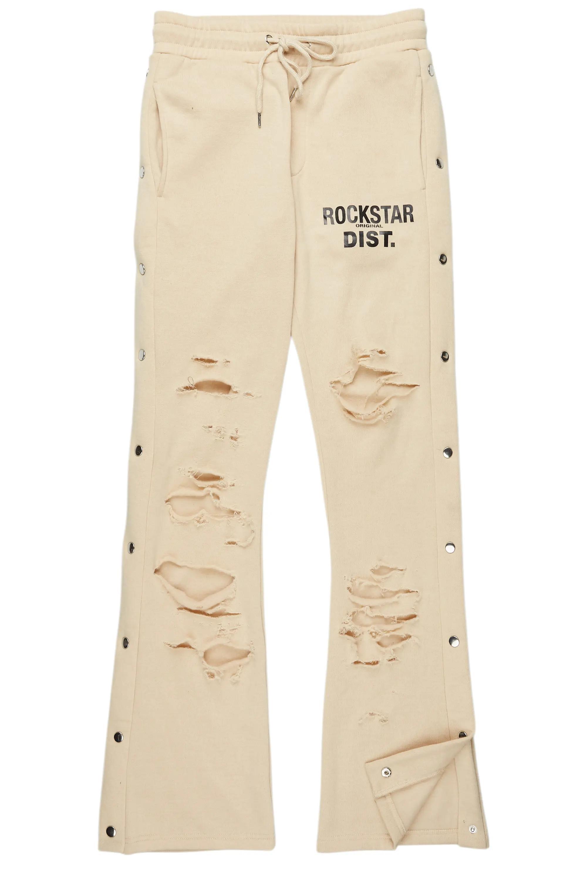 Chance Beige Baggy Snap Button Pant Male product image